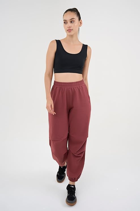 DCYPHR Women's Lightweight Terry Studio Pants- Rose Wood