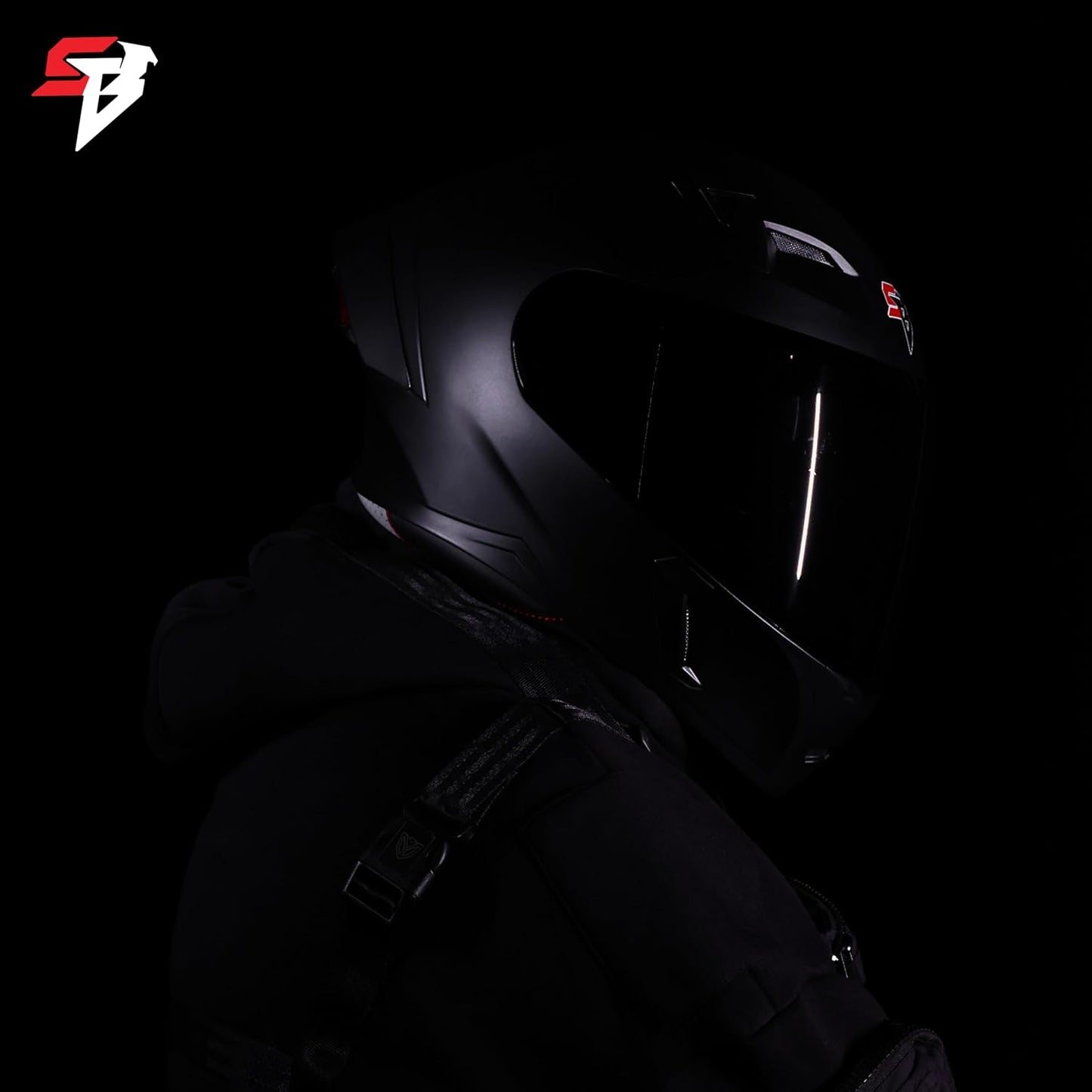 Steelbird SBA-11 Tornado ISI and DOT Certified Full Face Helmet for Men and Women with Inner Silver Sun Shield (Glossy Black with Smoke Visor)