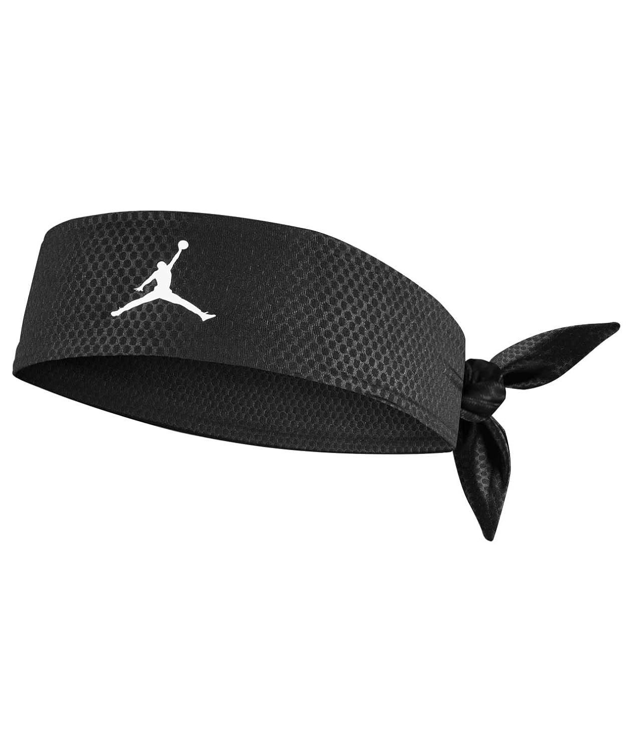 Nike Jordan DRI-FIT Performance Sport ADJ Cotton Headband Black/White Sweat Absorbent Headband (Black)