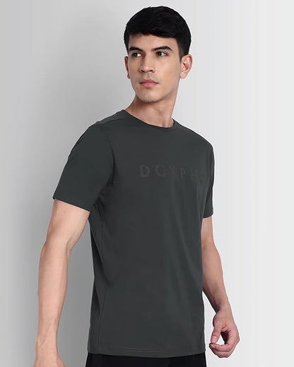 DCYPHR Essentials Stretch Brand Tee- Charcoal