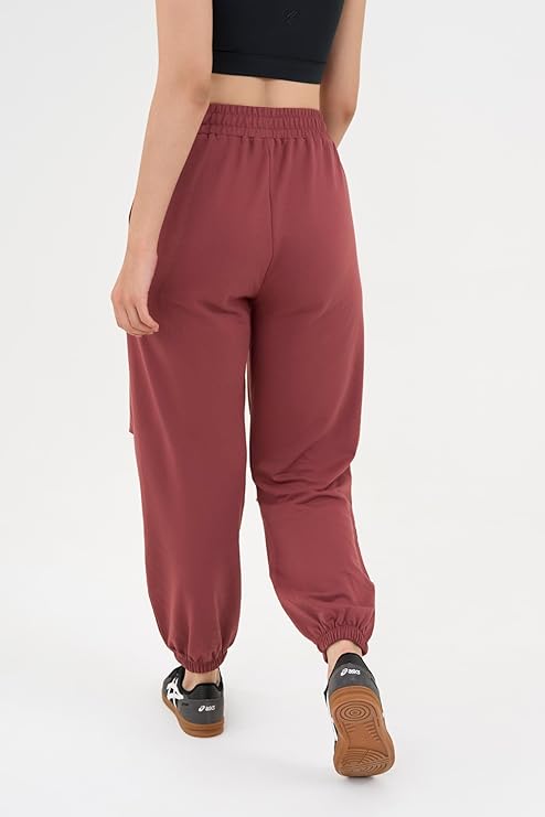 DCYPHR Women's Lightweight Terry Studio Pants- Rose Wood