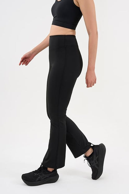 DCYPHR Women's High-Rise Flair Pants- Black