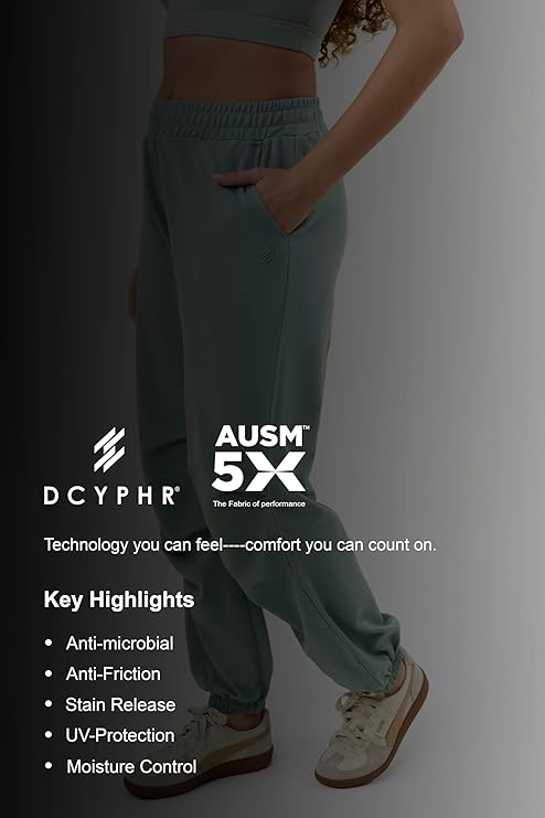 DCYPHR Women's Lightweight Terry Studio Pants -Ice Green