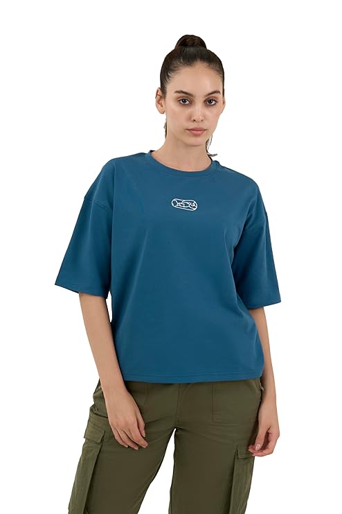DCYPHR Discovery Women's Discover World Graphic Tee- Deep Teal
