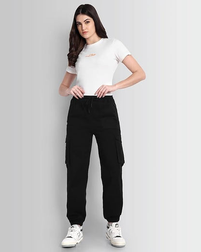 DCYPHR Street Grid Cargo Joggers- Black