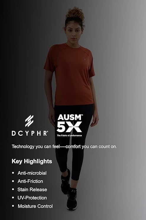 DCYPHR Women's AUSM5X™ Raglan Tee - Burnt Orange