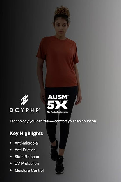 DCYPHR Women's AUSM5X™ Raglan Tee - Burnt Orange