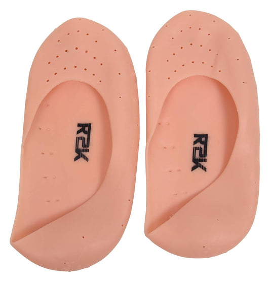 Steelbird R2K Anti Crack Full Length Silicone Foot Protector Moisturizing Beige Socks For Foot-Care And Heel Cracks (Beige)