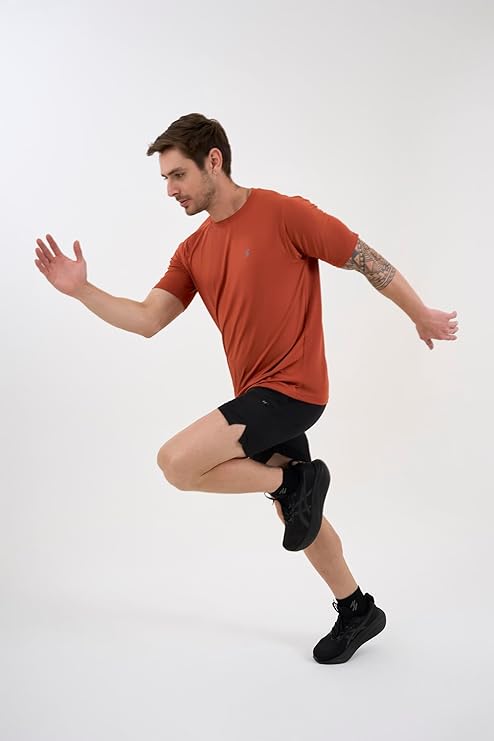 DCYPHR Men's AUSM5X™ Raglan Tee- Burnt Orange