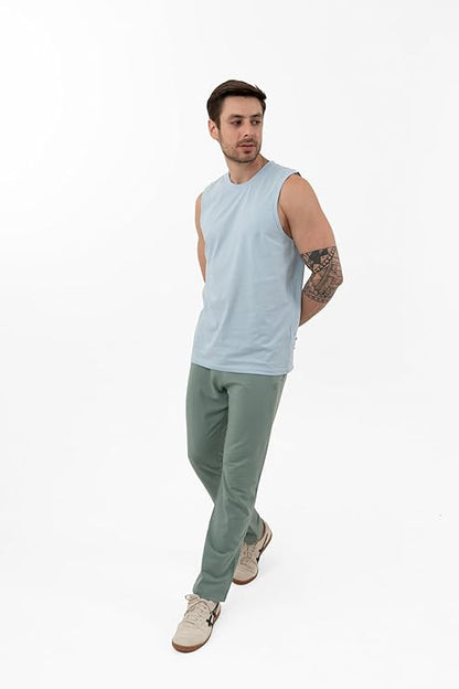 DCYPHR Men's Lightweight Terry Track Pants - Ice Green