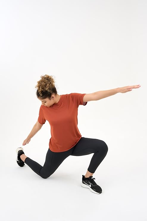 DCYPHR Women's AUSM5X™ Mesh Tee- Burnt Orange