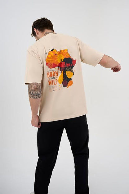 DCYPHR Discovery Men's Born to Be Wild Graphic Tee-Ivory Mist