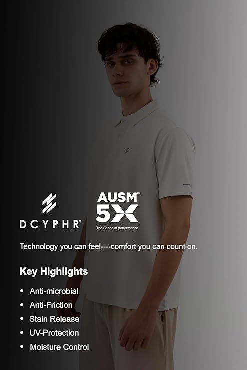 DCYPHR Men's AUSM5X™ Polo- Off White