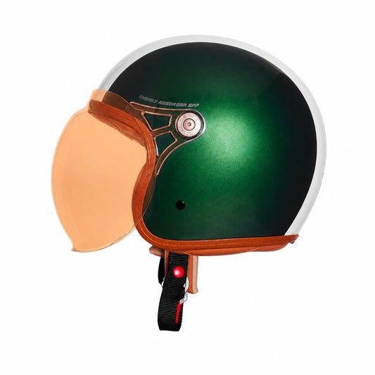 IGNYTE IGN-58 Spectrum ISI and DOT Certified Open Face Graphic Helmet for Men and Women (Glossy Red White Green)