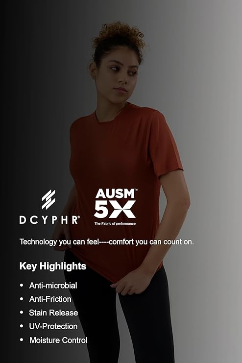 DCYPHR Women's AUSM5X™ Mesh Tee- Burnt Orange