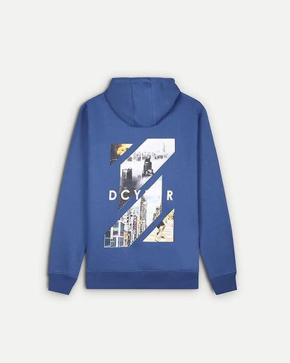 DCYPHR Retro Cityscape Hoodie - Cloisonne Blue