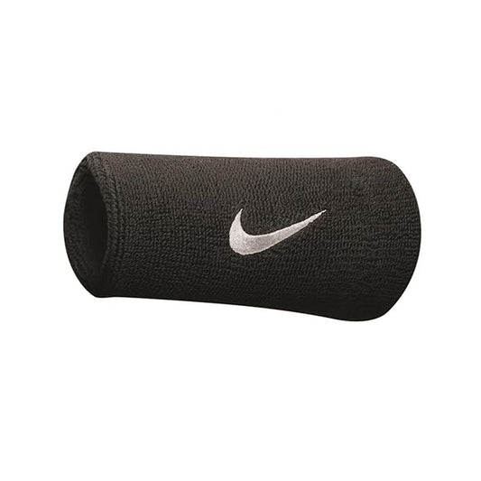 Refurbished Nike Swoosh DOUBLEWIDE Wristbands  (Black/White)
