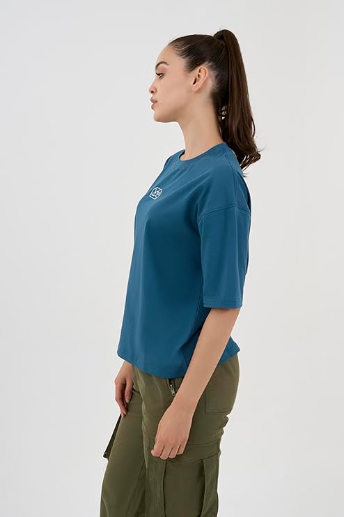 DCYPHR Discovery Women's Discover World Graphic Tee- Deep Teal
