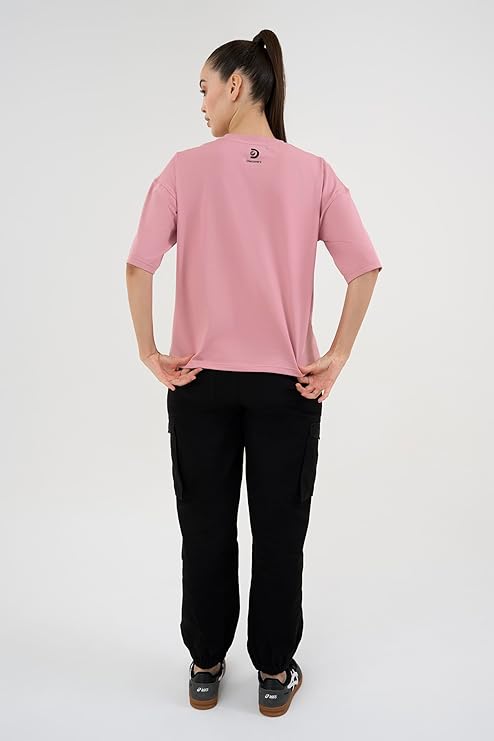 DCYPHR Discovery Women's Explore The World Graphic Tee- Dusk Pink