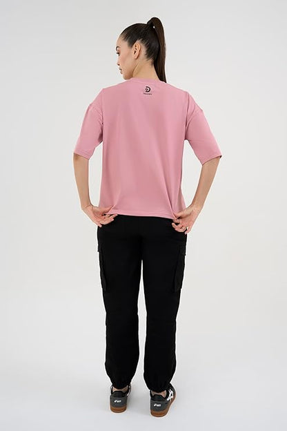 DCYPHR Discovery Women's Explore The World Graphic Tee- Dusk Pink