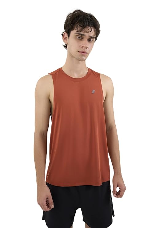 DCYPHR Men's AUSM5X™ Mesh Tank Top- Burnt Orange