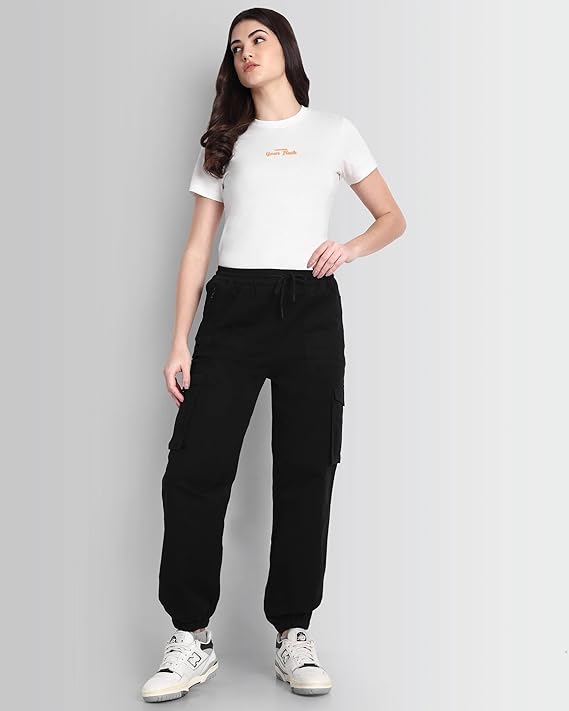 DCYPHR Street Grid Cargo Joggers- Black