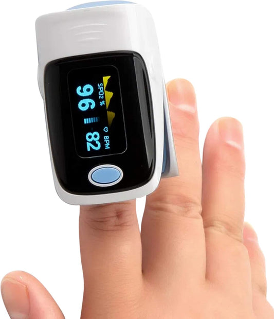 Steelbird Medical Equipments Smart Oxy Finger Tip Pulse Oximeter With Color OLED Display (White)