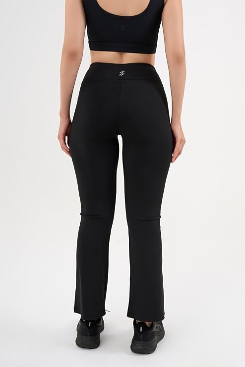 DCYPHR Women's High-Rise Flair Pants- Black