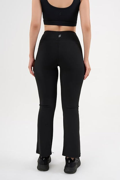DCYPHR Women's High-Rise Flair Pants- Black
