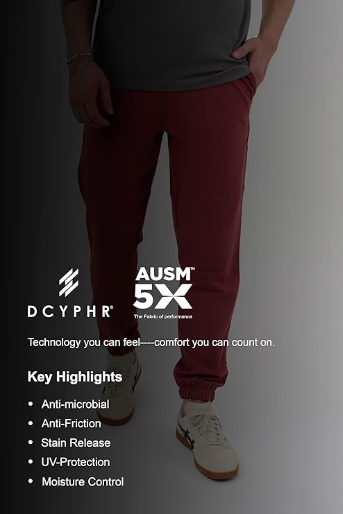 DCYPHR Men's Enduro Stretch Joggers- Rose Wood