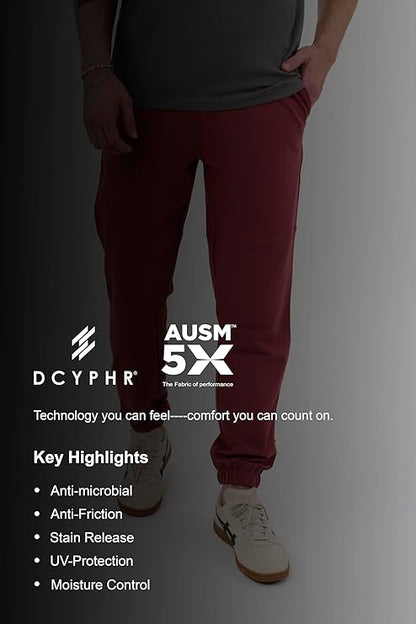 DCYPHR Men's Enduro Stretch Joggers- Rose Wood