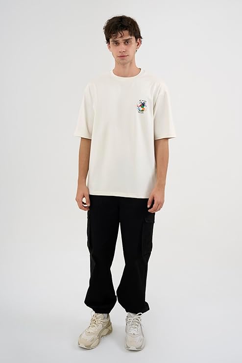 DCYPHR Discovery Men's We are Nature Graphic Tee-Off-White