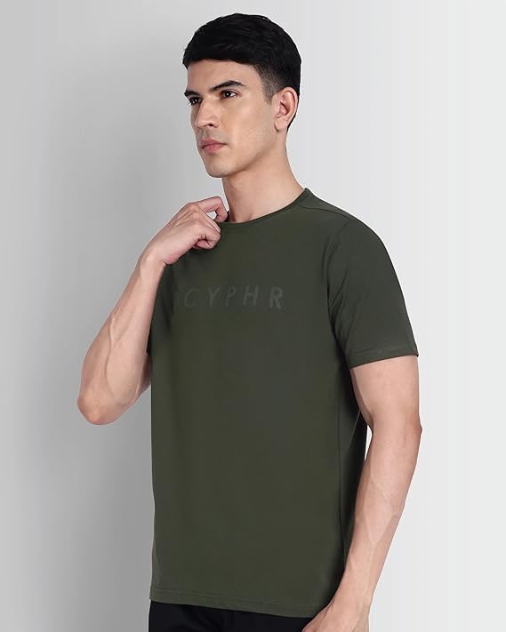 DCYPHR Essentials Stretch Brand Tee- Climbing Olive
