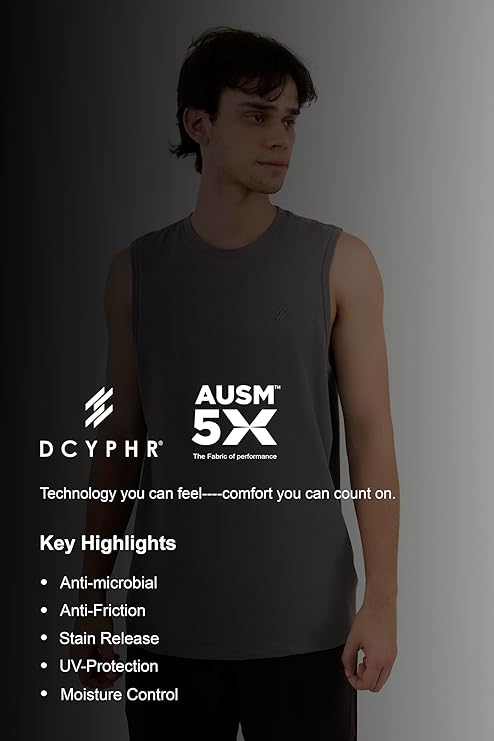 DCYPHR Men's Core Lite Flex Tee -Titanium