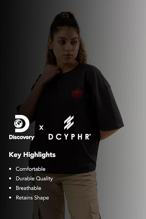 DCYPHR Discovery Women's Red Panda Graphic Tee- Dark Night