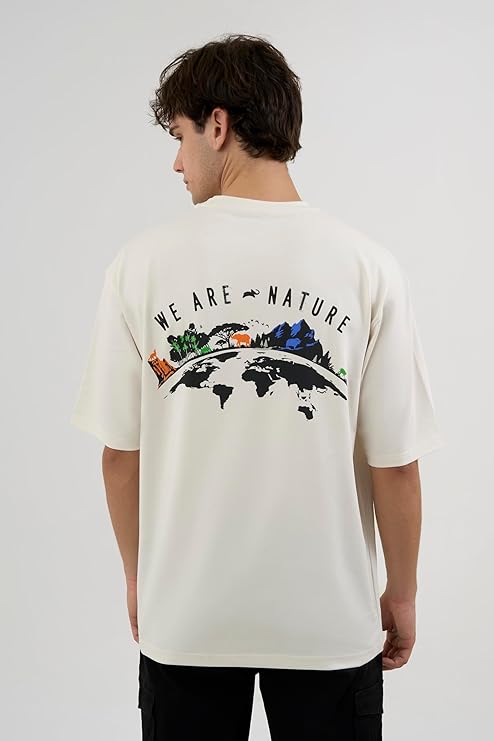 DCYPHR Discovery Men's We are Nature Graphic Tee-Off-White