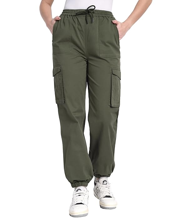 DCYPHR Street Grid Cargo Joggers - Green
