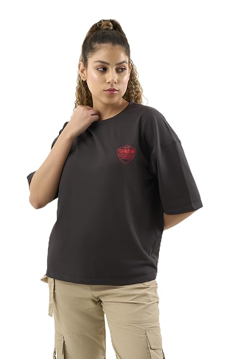 DCYPHR Discovery Women's Red Panda Graphic Tee- Dark Night