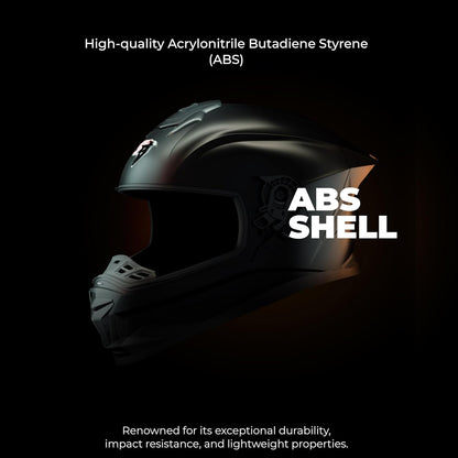Steelbird SBH-57 Fighter F6 ISI and DOT Certified Full Face Helmet for Men and Women with Inner Silver Sun Shield (Glossy Grey Black)