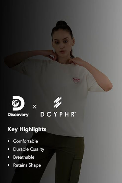 DCYPHR Discovery Women's Galapagos Penguin Graphic Tee- Off-White