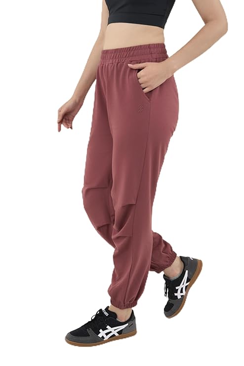 DCYPHR Women's Lightweight Terry Studio Pants- Rose Wood