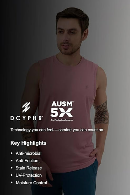DCYPHR Men's Core Lite Flex Tee- Dusk Pink