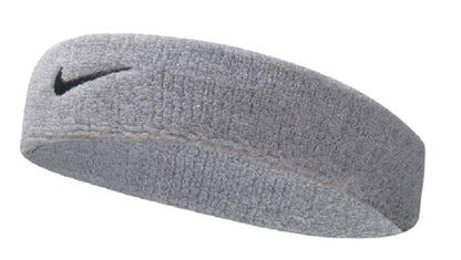 Refurbished NIKE UNISEX SWOOSH CLASSIC HEADBAND, OSFM (GREY HEATHER/BLACK)