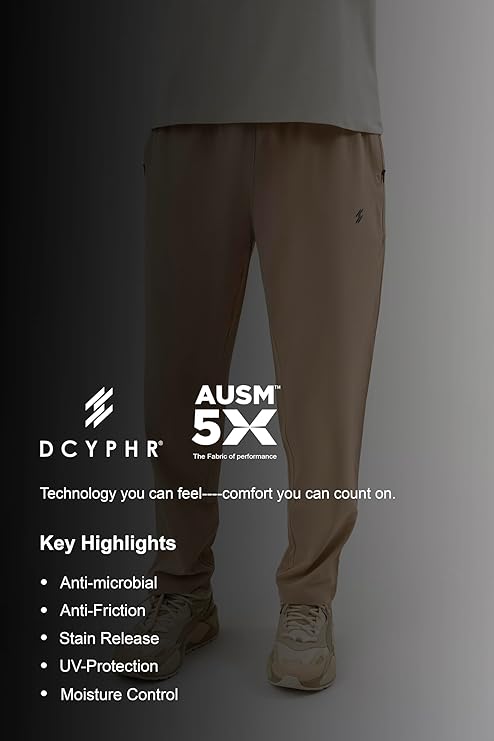 DCYPHR Men's AUSM5X™ Trackpants- Ivory Mist