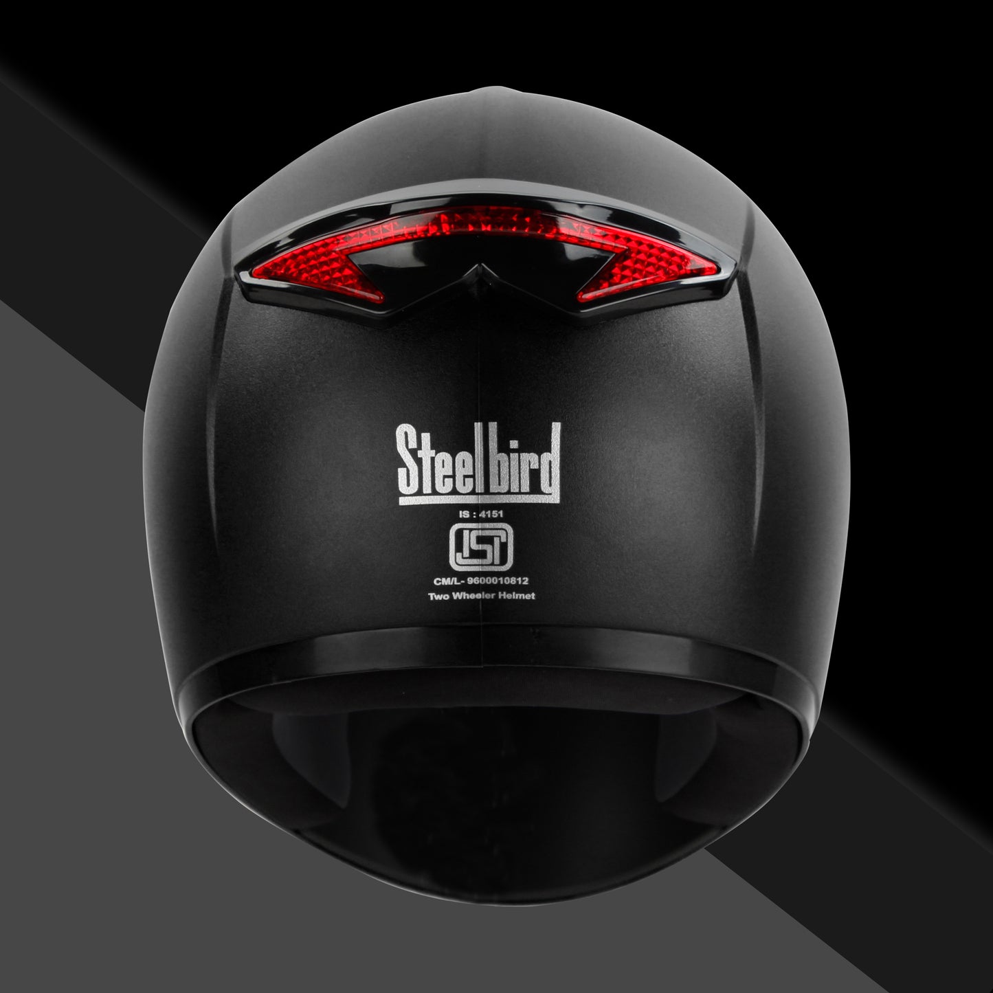 Steelbird SBH-34 Road ISI Certified Full Face Helmet with Inner Smoke Sun Shield (Dashing Black)