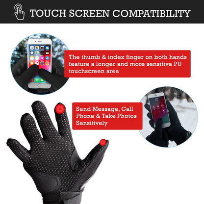 Refurbished Steelbird Full Finger Bike Riding Gloves with Touch Screen Sensitivity at Thumb and Index Finger, Protective Off-Road Motorbike Racing (Grey Grey)
