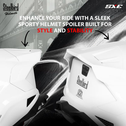 Steelbird SBH 61 Sxe Pinlock ISI and Dot Certified Full Face Motorbike Helmet (Glossy White with Smoke Visor)