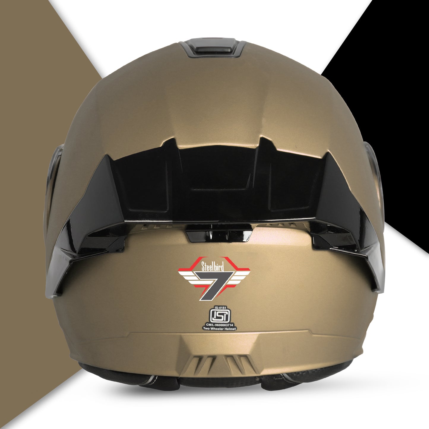 Steelbird SBA-8 7Wings ISI Certified Flip-Up Helmet for Men and Women with Inner Smoke Sun Shield (Matt Desert Storm)