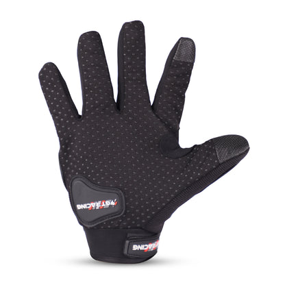 Refurbished Steelbird GT-17 Full Finger Bike Riding Gloves with Touch Screen Sensitivity at Thumb and Index Finger, Protective Off-Road Motorbike Racing (Orange)