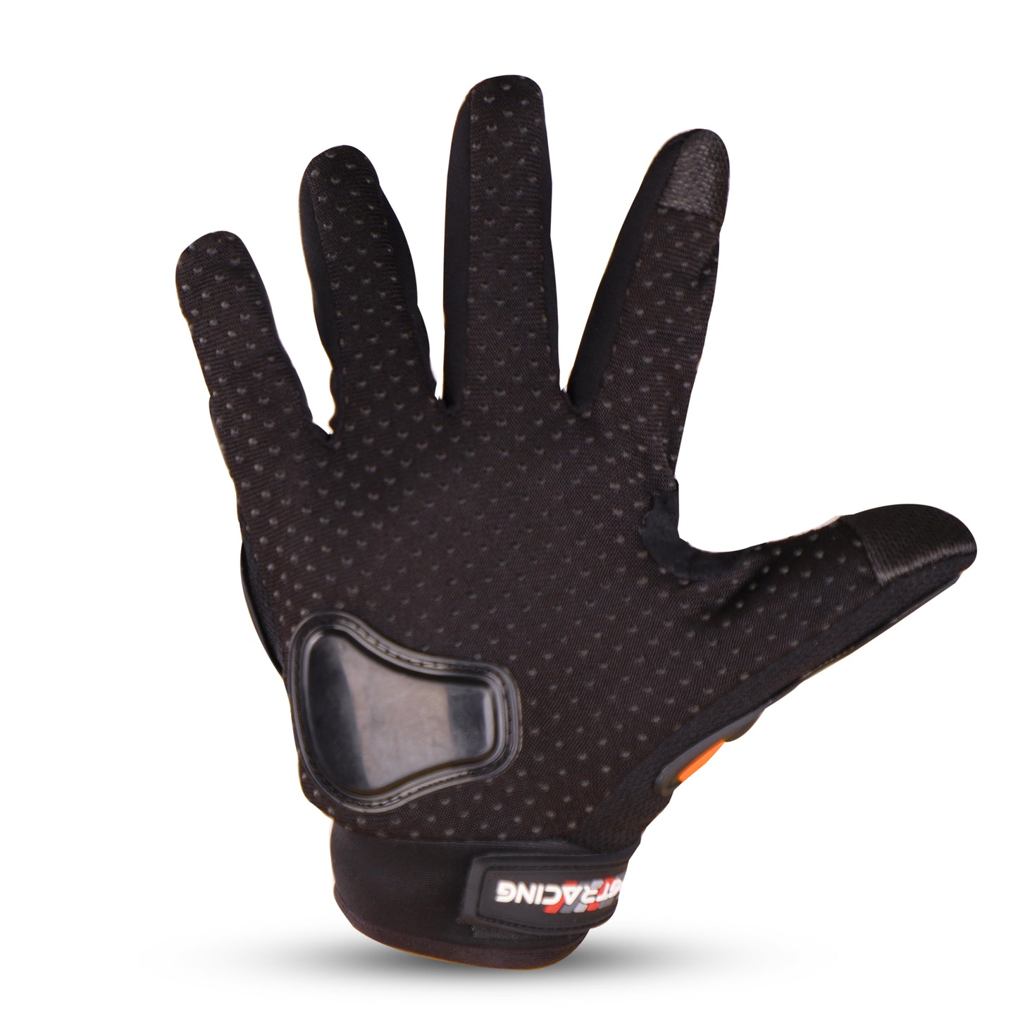 Refurbished Steelbird GT-01 Full Finger Bike Riding Gloves with Touch Screen Sensitivity at Thumb and Index Finger, Protective Off-Road Motorbike Racing (Orange)